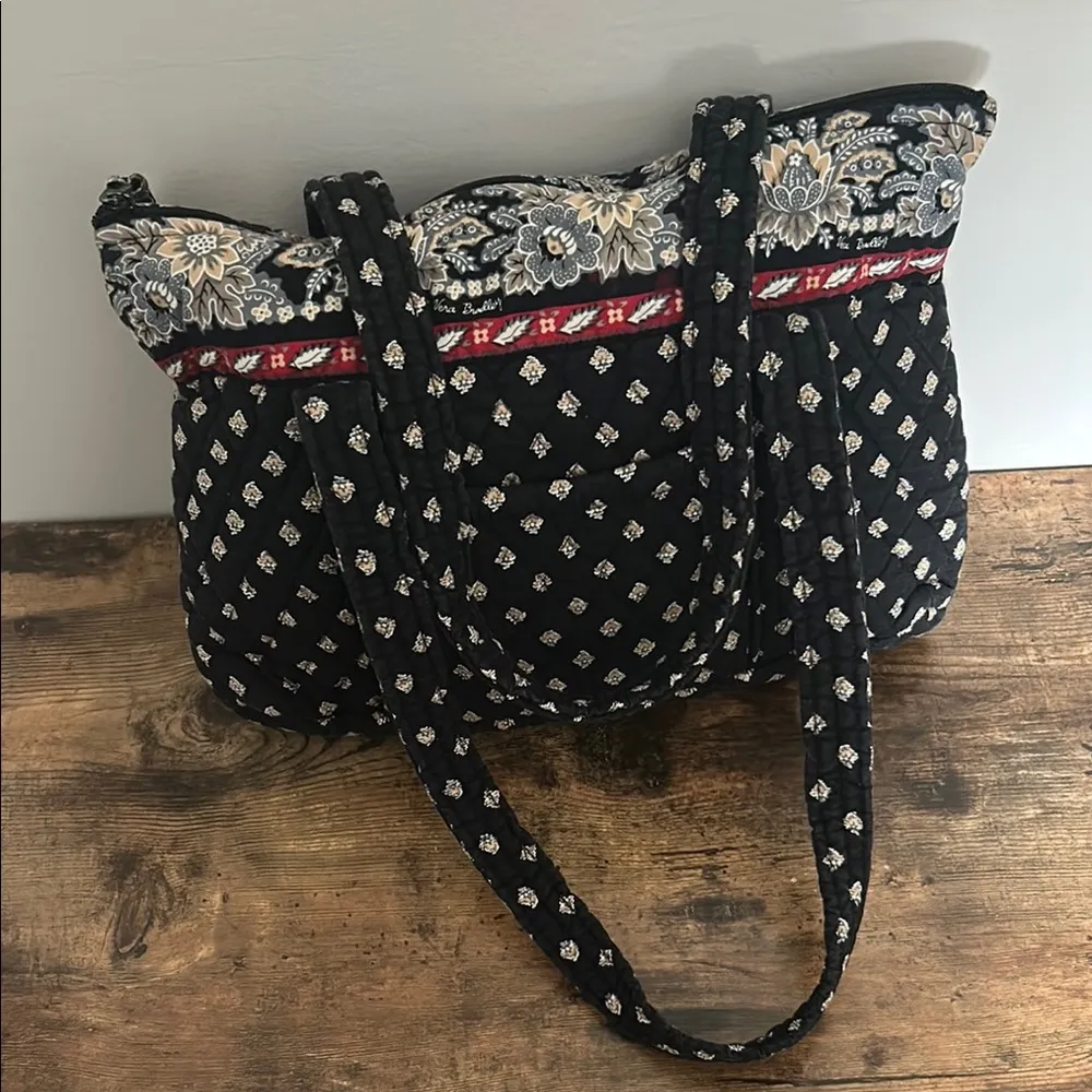 Vera Bradley  Black Quilted Bag GUC - Image 2
