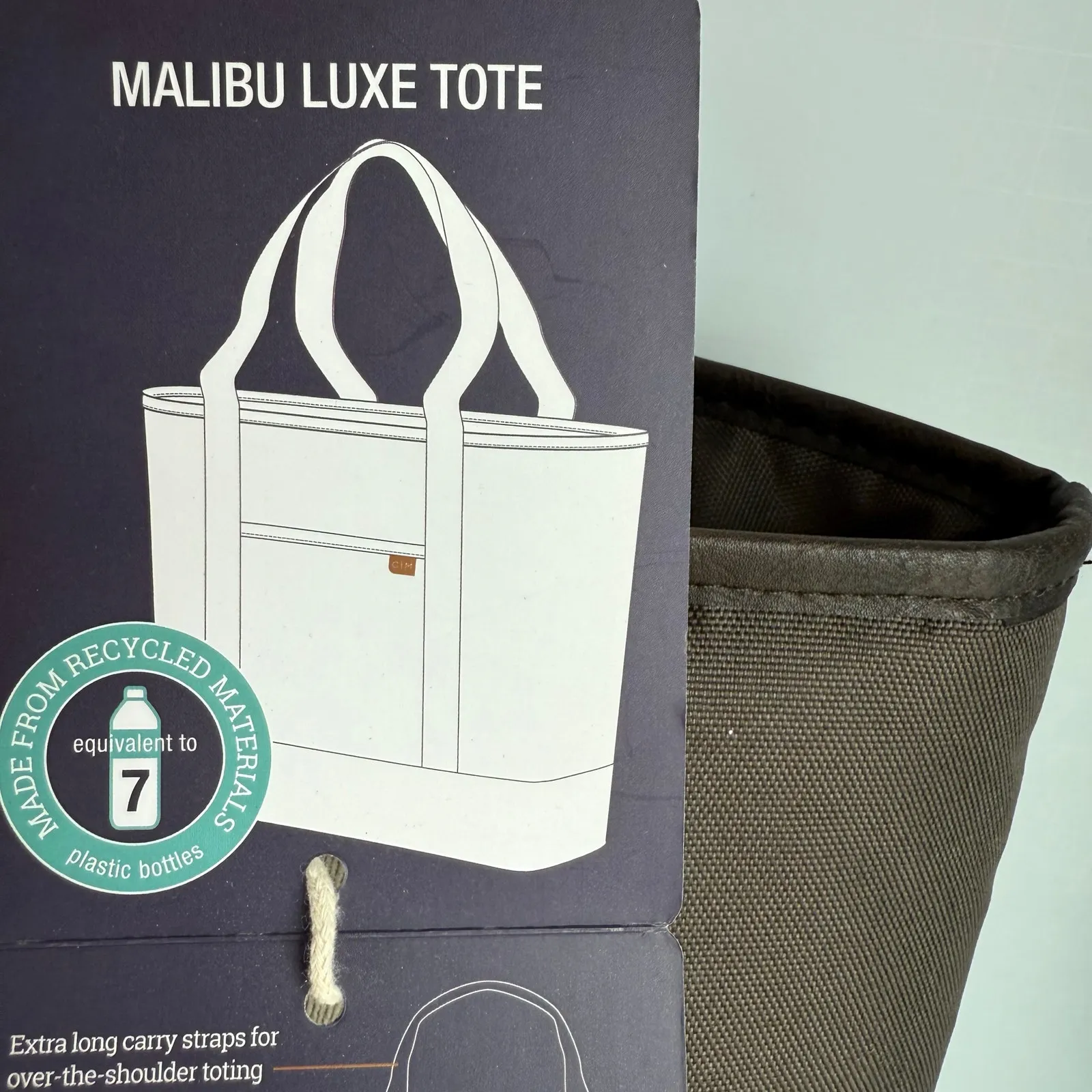 CleverMade Malibu Luxe Tote Bag Structured Shoulder Bag w/ 15” Laptop Sleeve Brown - Image 5