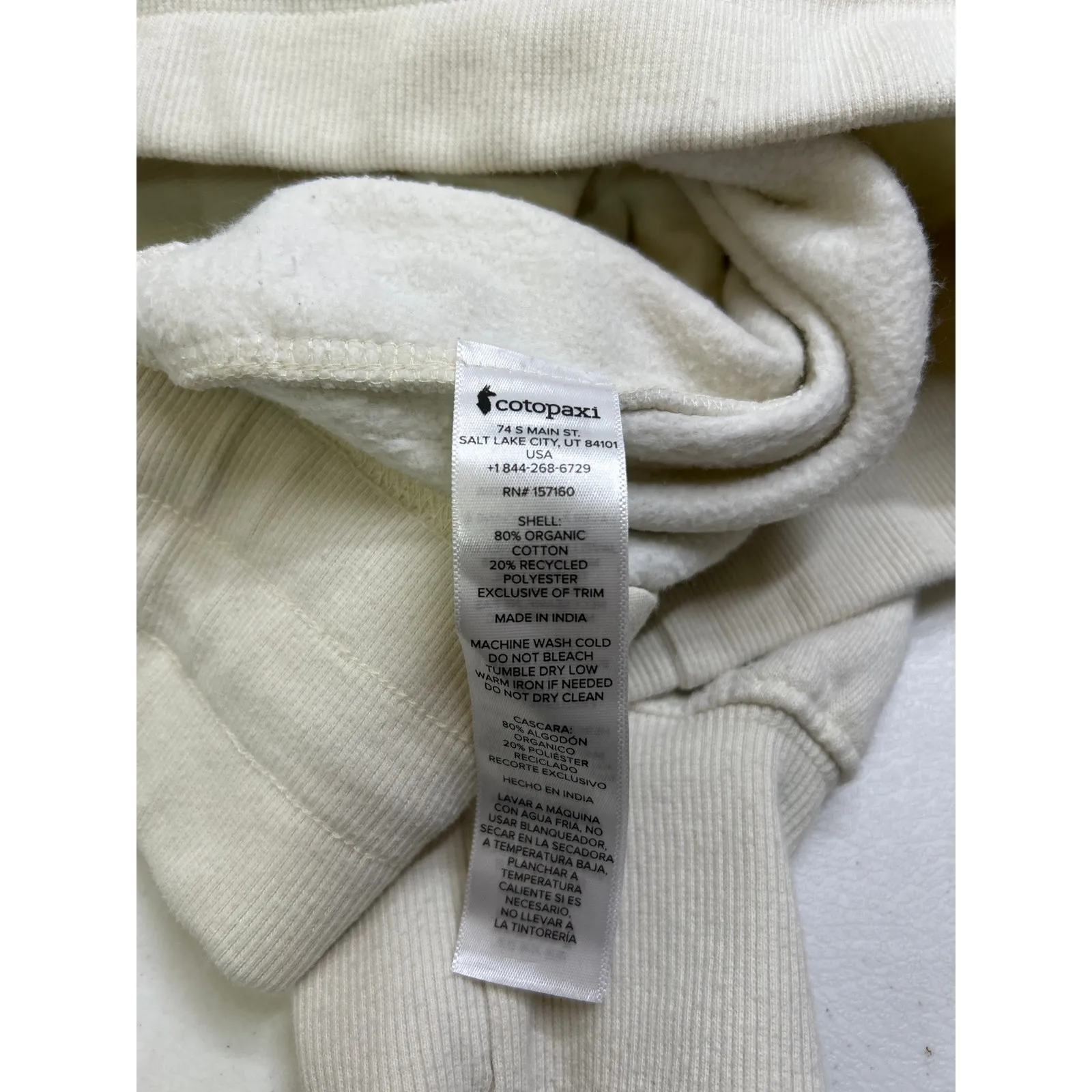 Cotopoxi Women's Sweatpants in Cream. Size Small. - Image 8