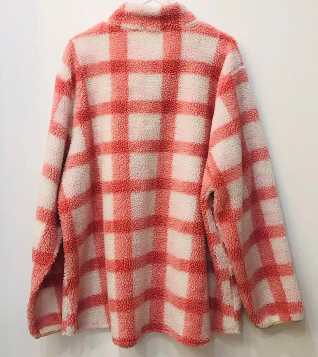 Plus Size Gingham Boutique Sherpa jacket sz 2X White - Image 2
