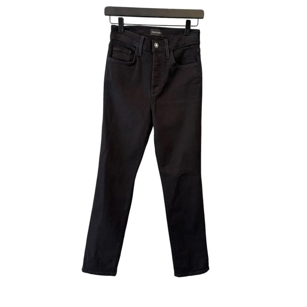 Favorite Daughter The Vivi‎ High Rise Straight Jeans Kingsley Black 24 - Image 7