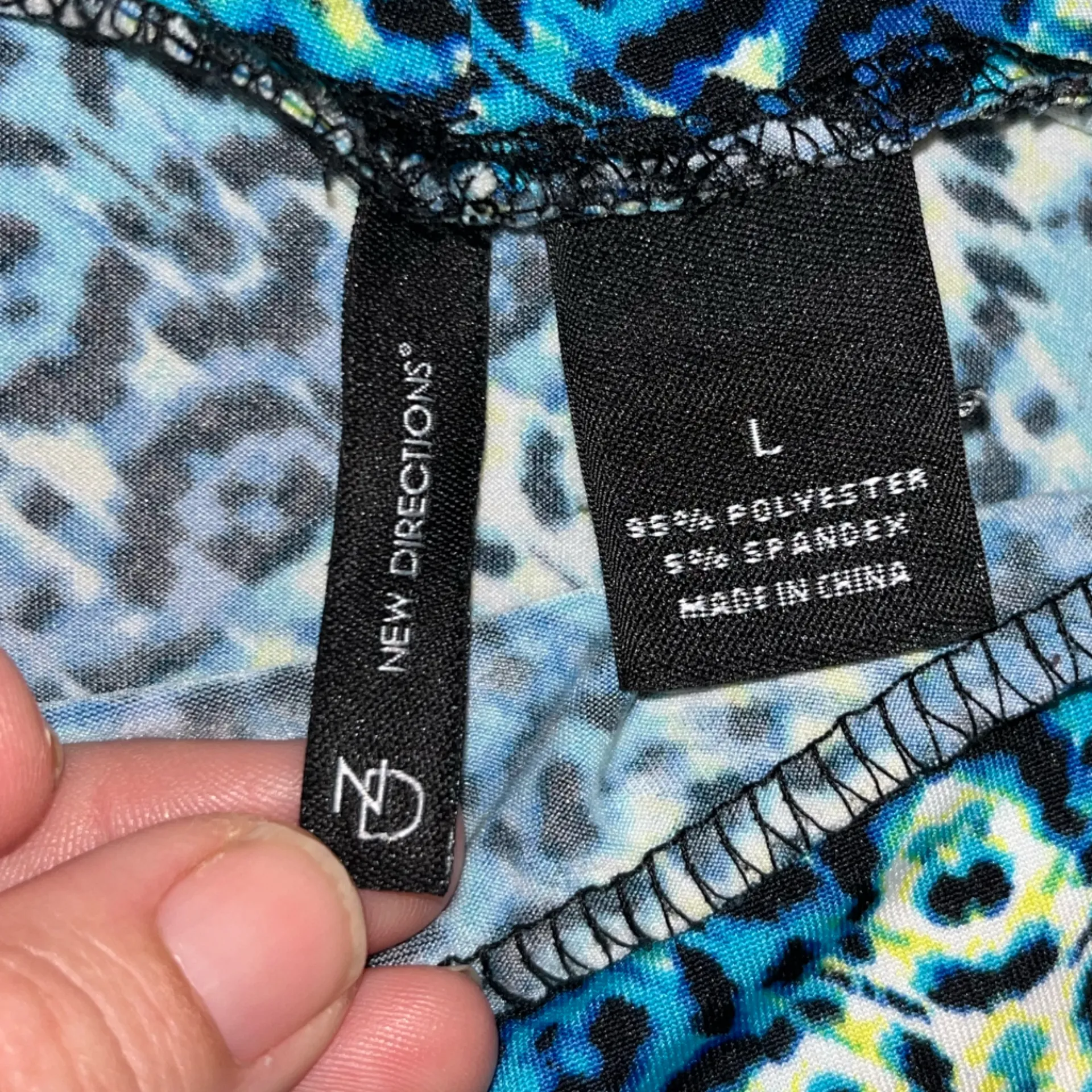 New Directions Royal Aztec Print Maxi Skirt Green Size L - Image 5