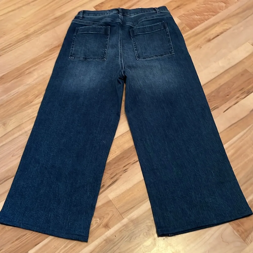 J. McLaughlin Aiko Wide Leg Blue Denim Solid Jeans - NWT - Image 4
