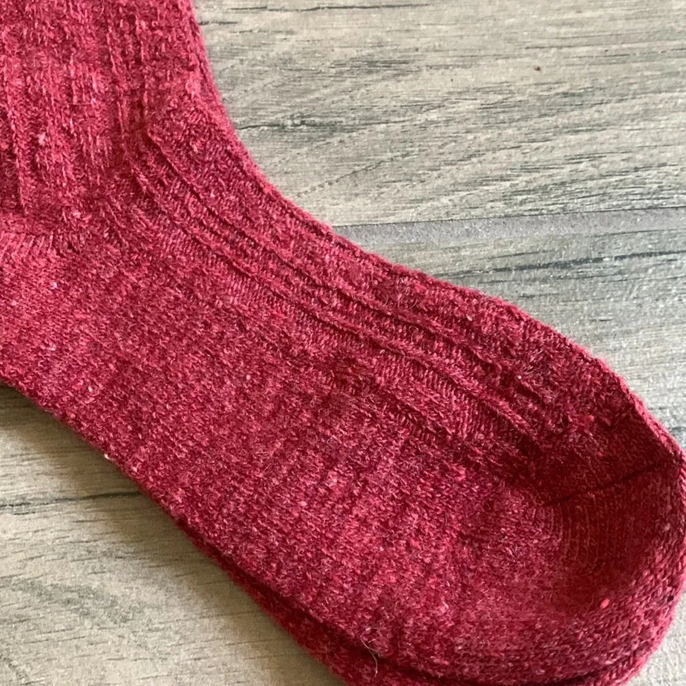 Burgundy crew socks - Image 2