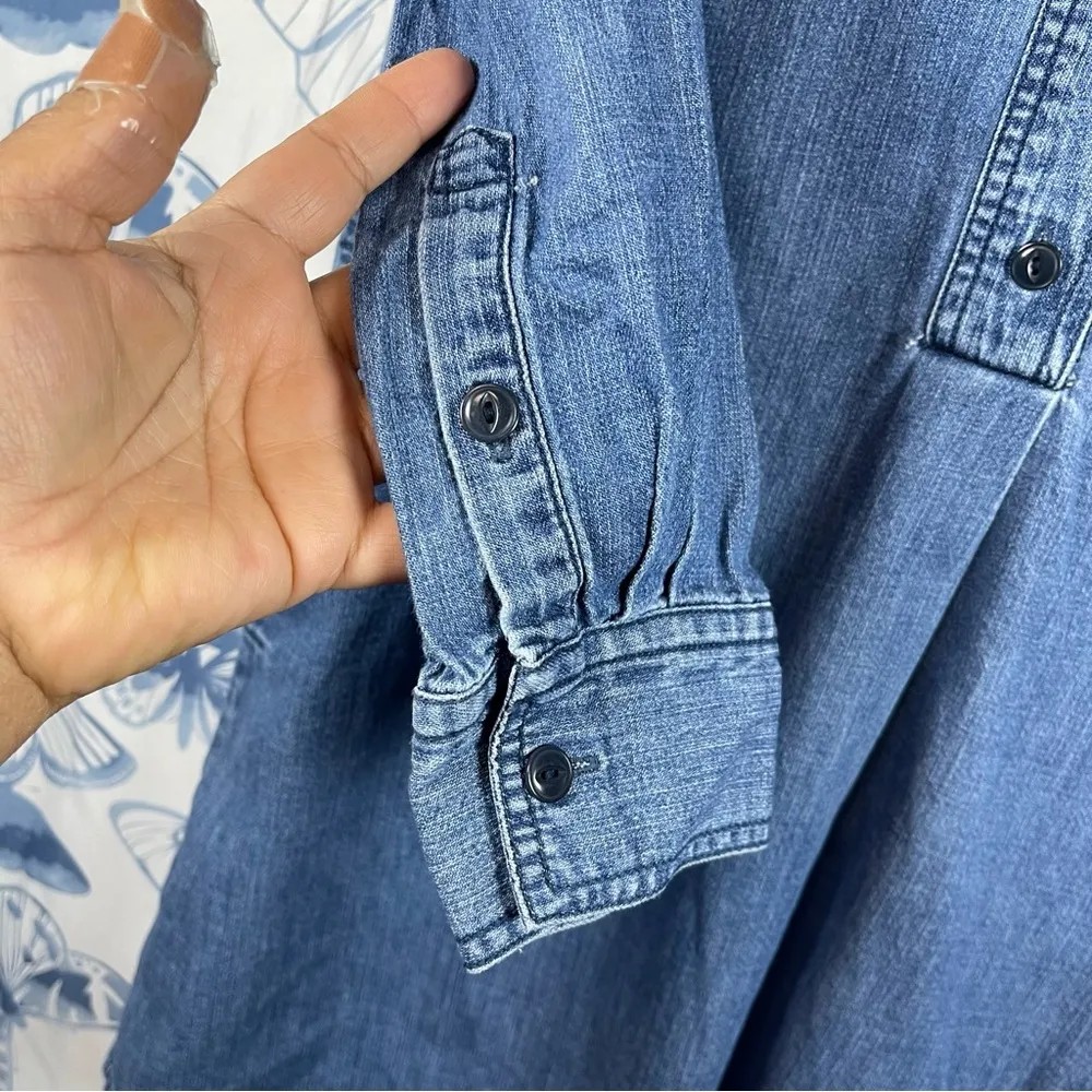 Madewell Denim Popover Shirt Dress SZ .XS - Image 7