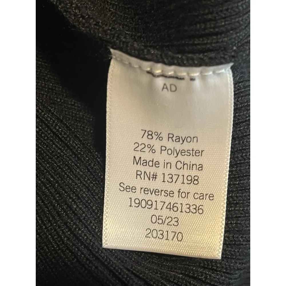 Intempo Sweater Dress Womens Size XS Black Ribbed Turtle Neck Long Sleeve Midi - Image 6