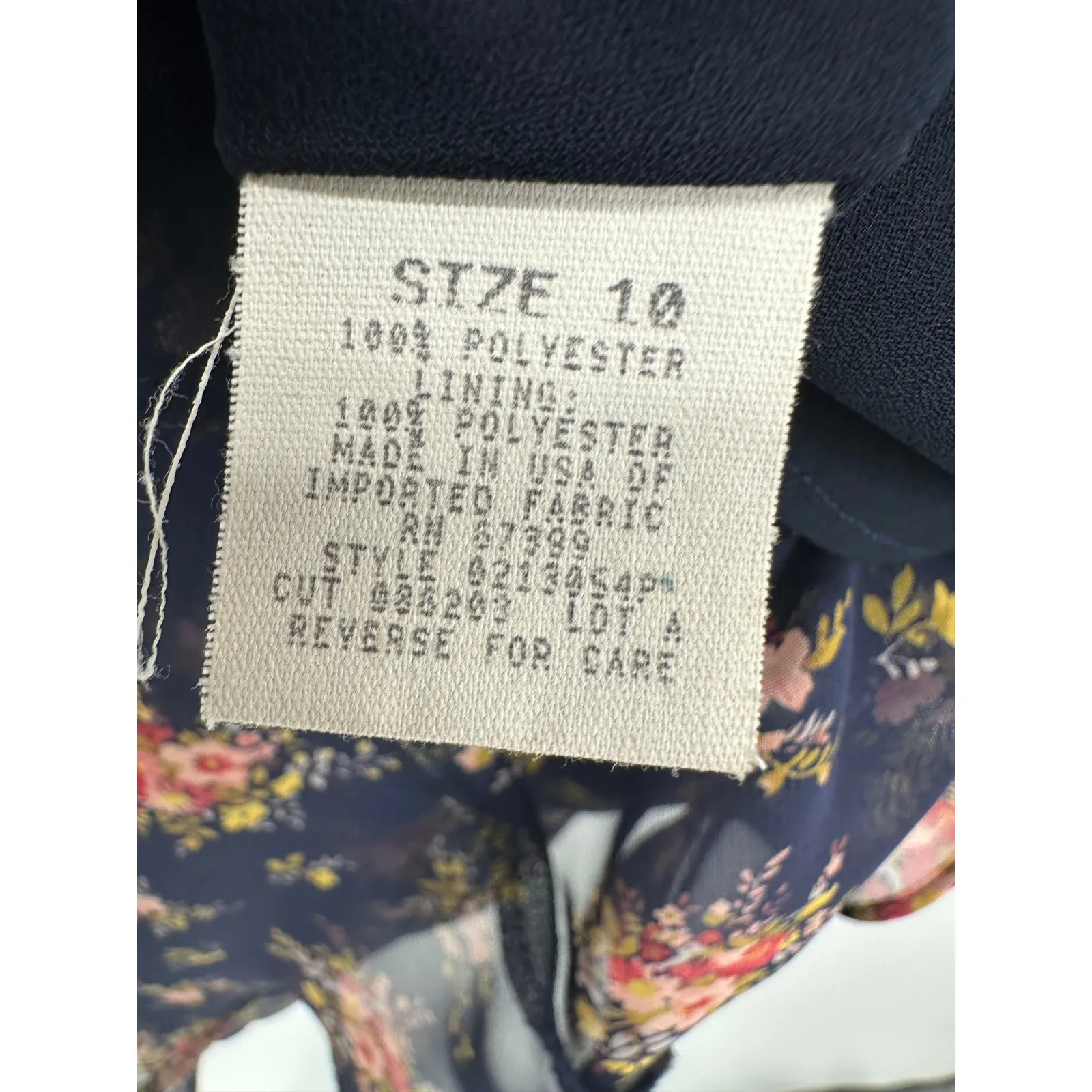 Donna Ricco Floral Midi Dress Size 10P Feminine Ruffle Dainty Modest Sheer - Image 7