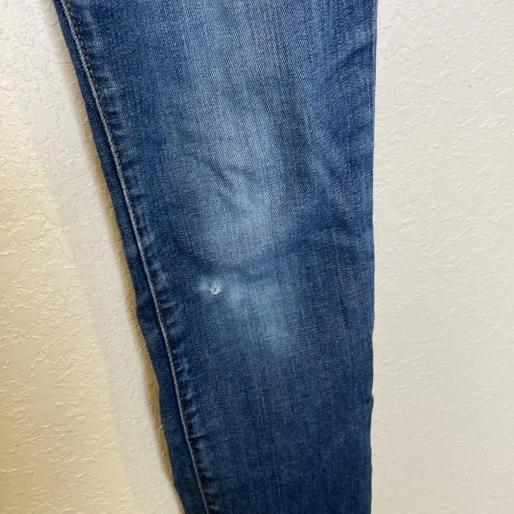 True Religion Halle Mid Rise Super Skinny Denim Medium Wash Blue Jeans Sz 25 - Image 2