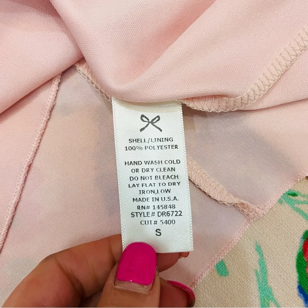 Everly boutique floral sleeveless dress coral pink size small - Image 3