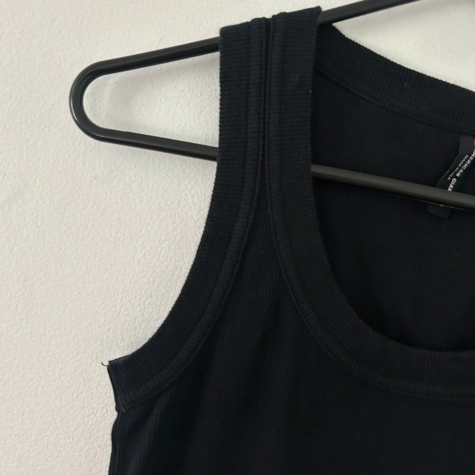 American Giant Women's Ribbed Sleeveless Black Midweight Tank Top S Small NWOT - Image 4
