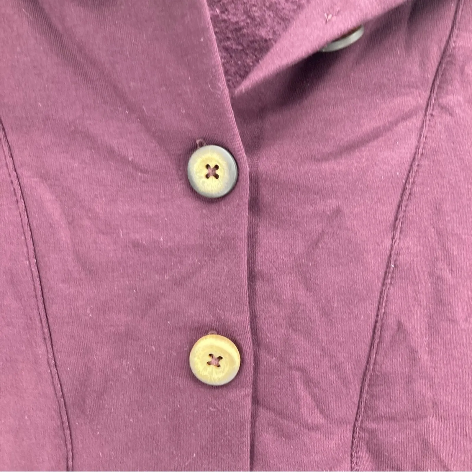 pure Jill tranquility fleece maroon polo hem comfy casual business shirt size XL - Image 3