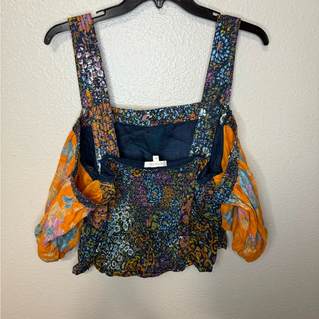 Love The Label Anthropologie Patchwork floral top Orange Size XL - Image 7