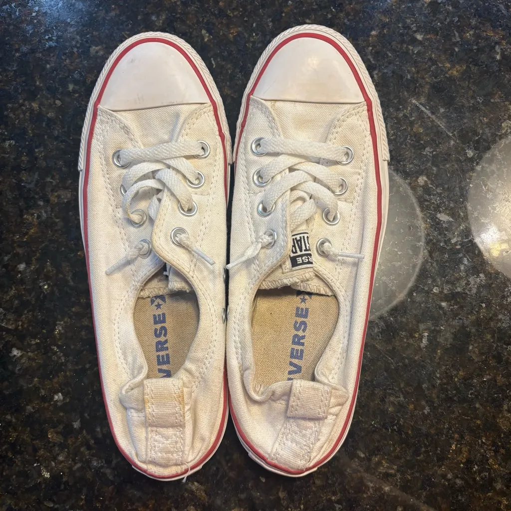 Size 8 - Converse Chuck Taylor All Star Shoreline Ox White W - Image 4