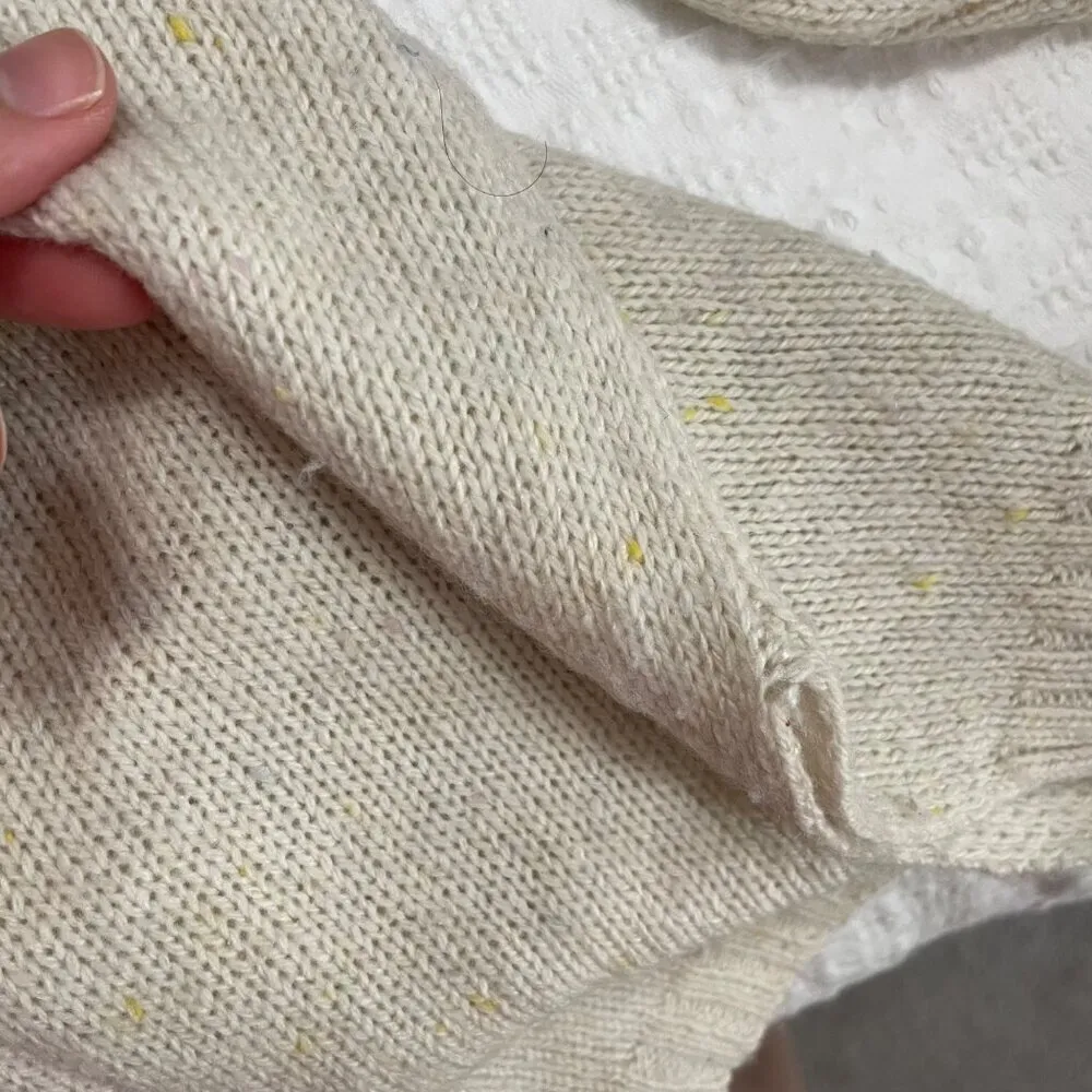 Wildfox Emoji Knit Jeweled Ivory Sweater Size XS - Image 8