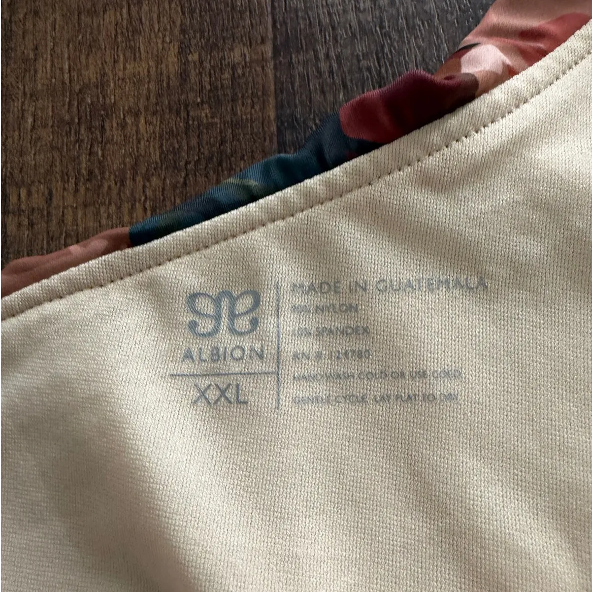 Albion Fit Icon One Shoulder Floral Ruffle Asymmetrical Swim Bikini Top Size XXL - Image 4