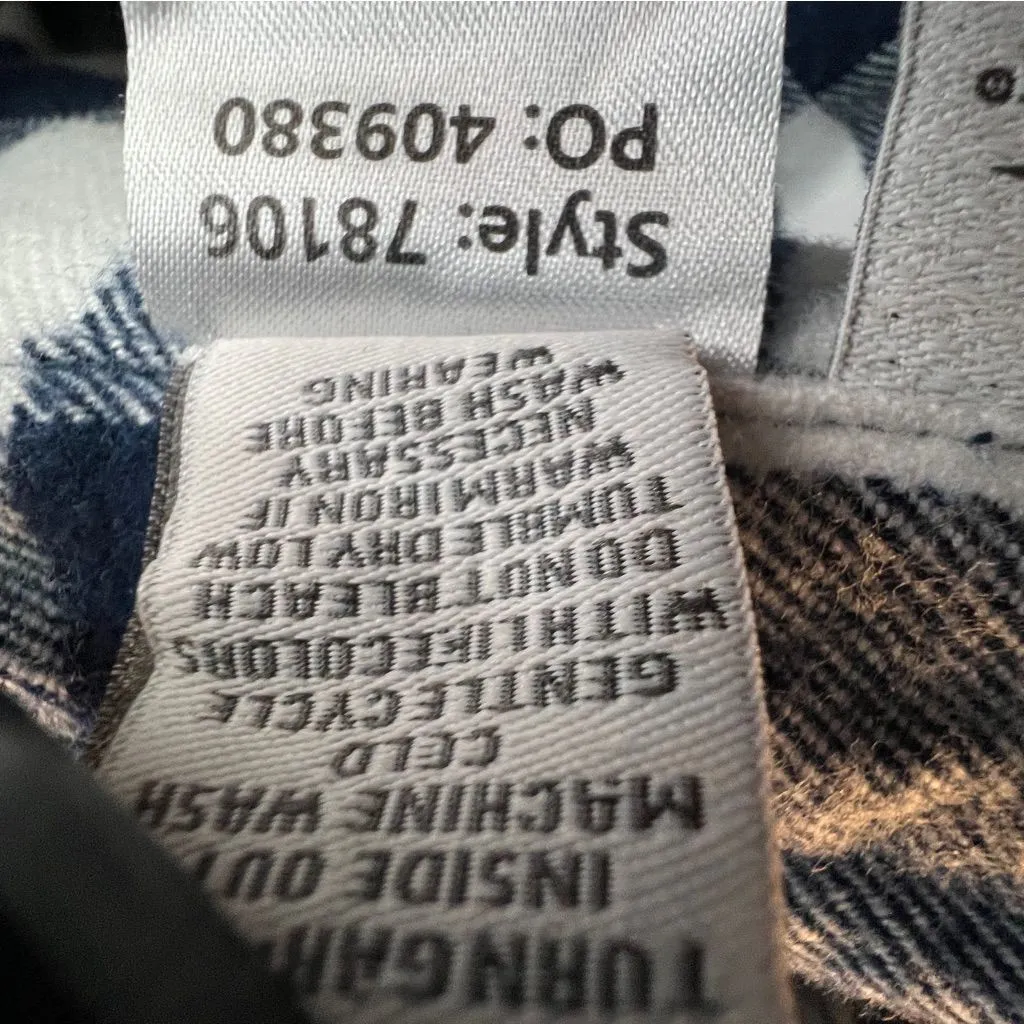 The Vermont Country Store XL Long Sleeve Blue & White Check Button Front Shirt - Image 8