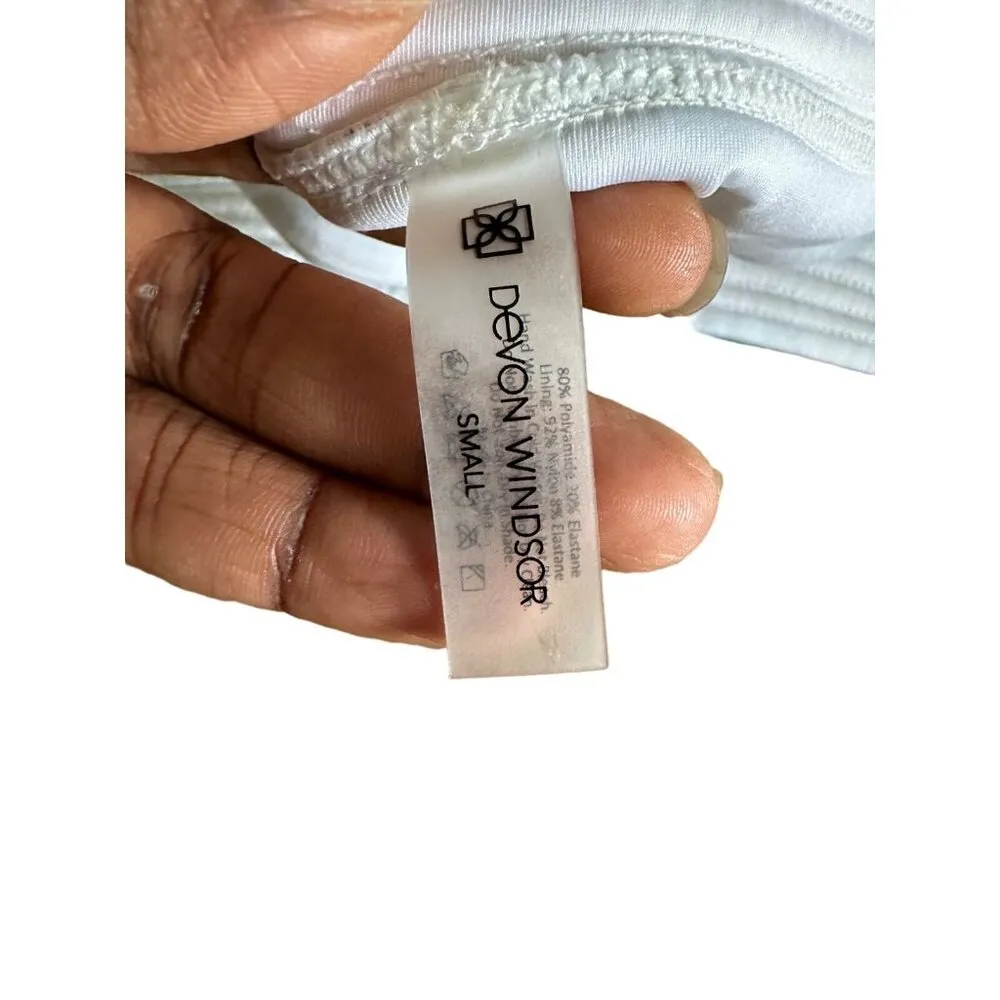 Devon Windsor Everly Tie-Dye Bikini Bottom Sz Small Blue & White - Image 5