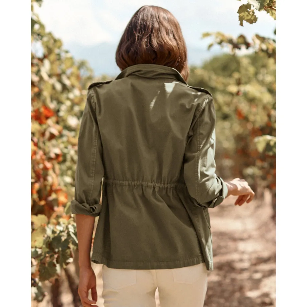 Y2K Velvet by Graham & Spencer Khaki Green "Ruby" Utility Field Jacket Women 4P - Image 7