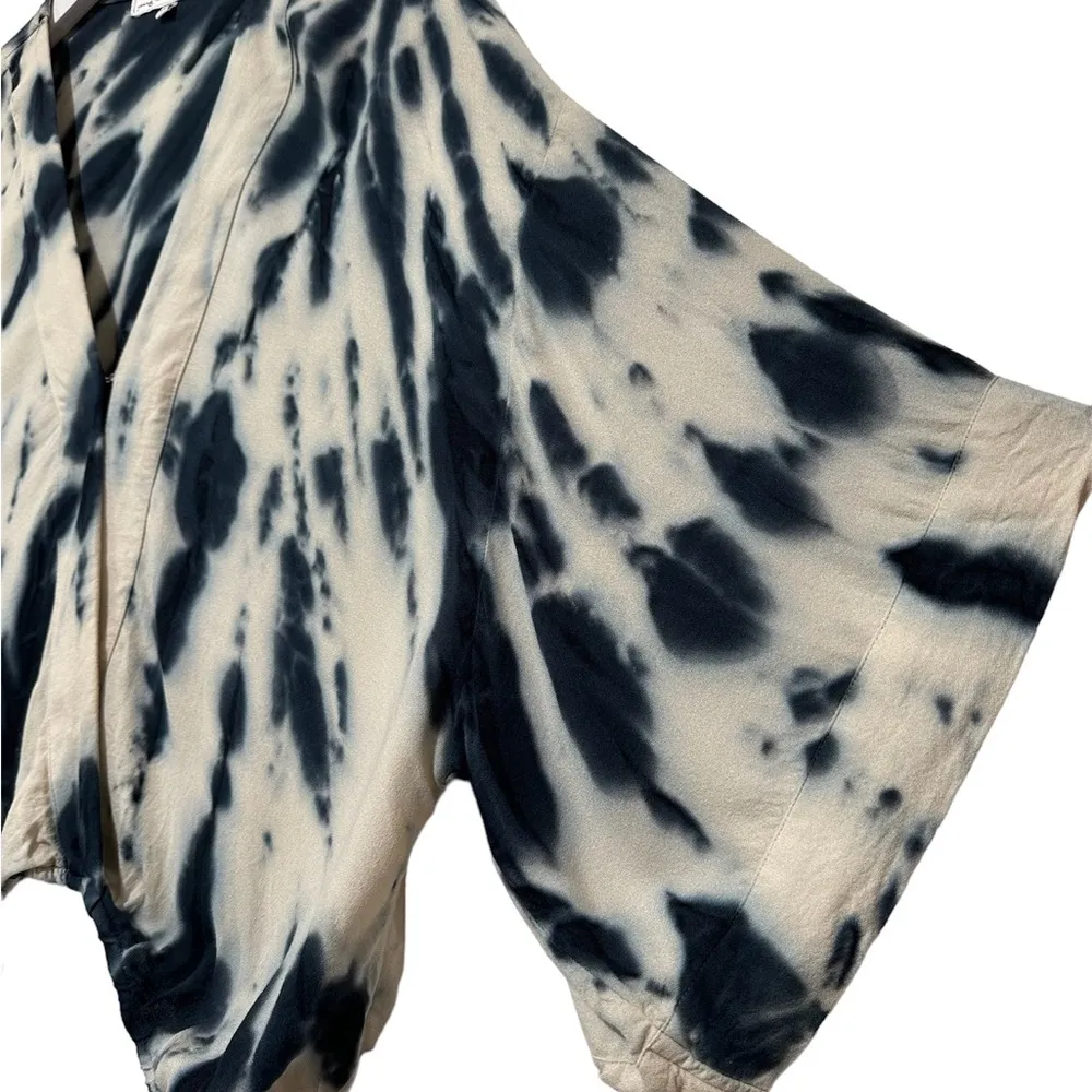 Young Fabulous & Broke Tia Tie Dye Cross Front Kimono Sleeve Crop Blouse Medium - Image 3