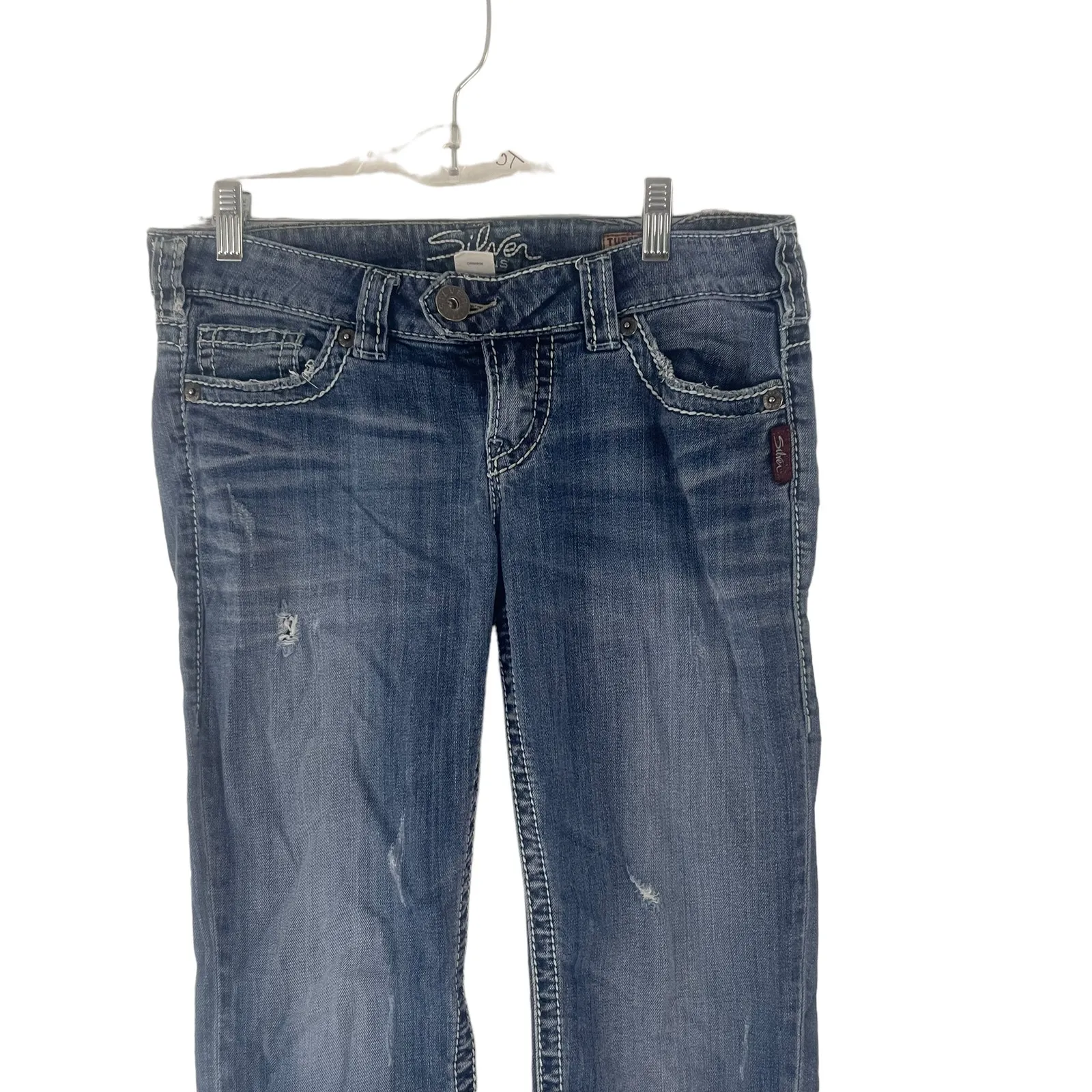 Silver Jeans Women's Size 28 Tuesday Capri Embroidered Pockets Jeans - Image 3