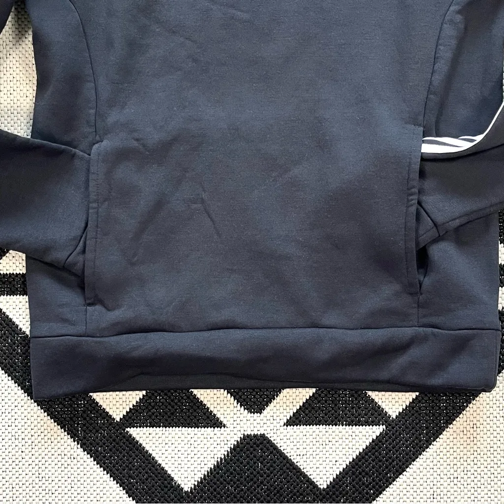 Two Adidas Essentials 3-Stripe Pullover Hoodies Black & Pink Medium - Image 6