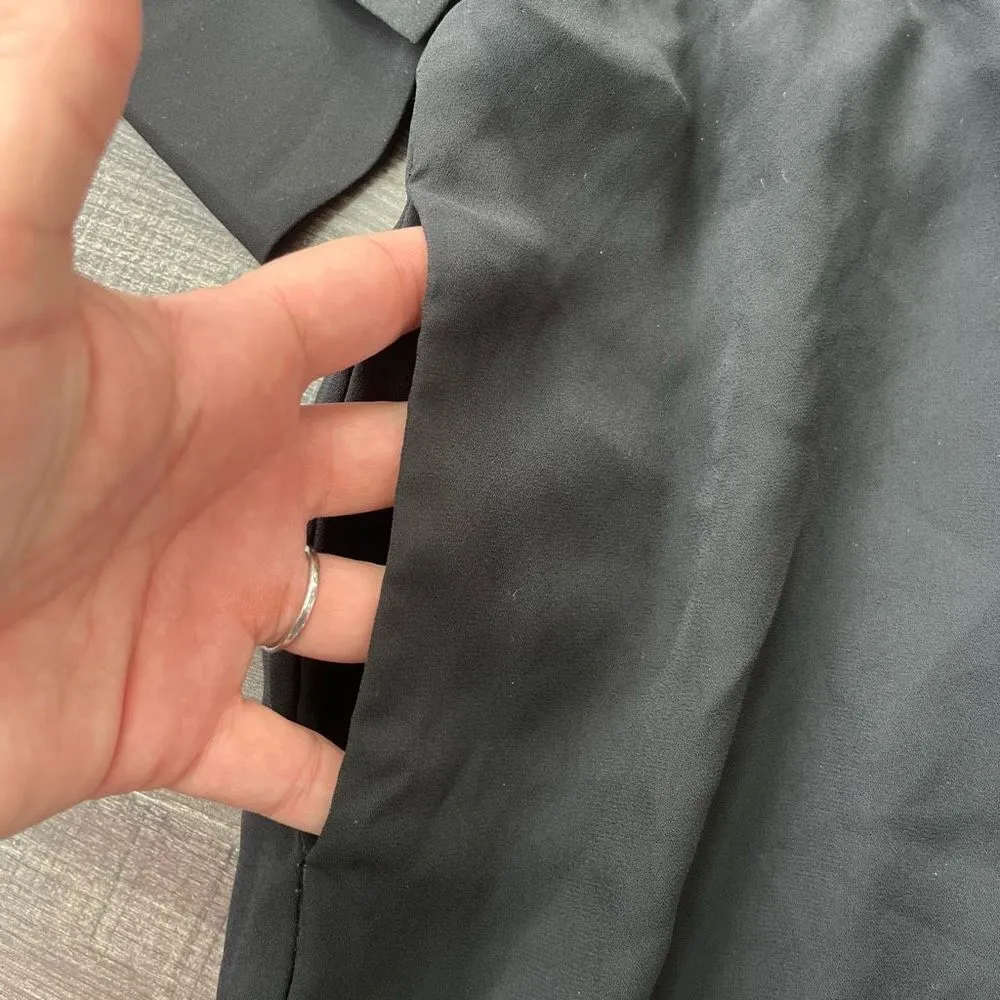 Banana Republic Black Long Sleeve Button Front Chiffon Shirt Dress Sz 14 Women’s - Image 5