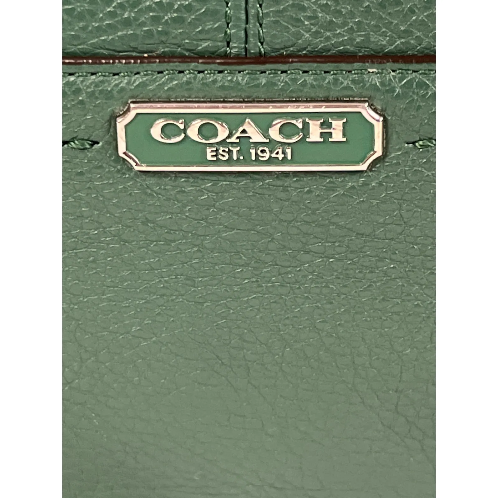 Coach Park Pebbled Leather Hobo Shoulder Crossbody Bag Pine Green F23293 - Image 2