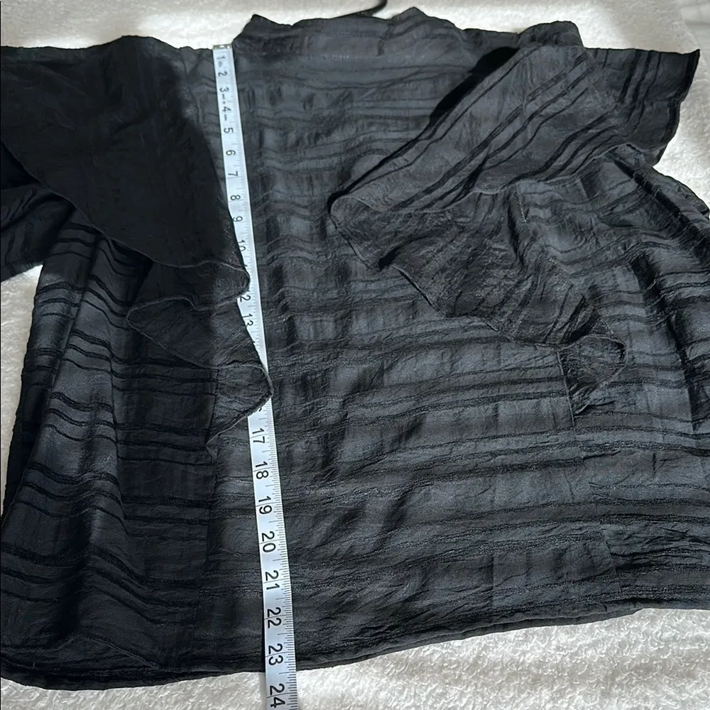 Alison Eve Evereve Bowie Chic Black Ruffled Blouse Size Medium - Image 11