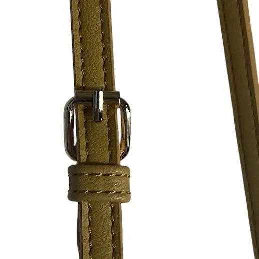 Sole Society Yellow Ruffle Crossbody Bag Convertible Clutch Faux Leather Mustard - Image 5