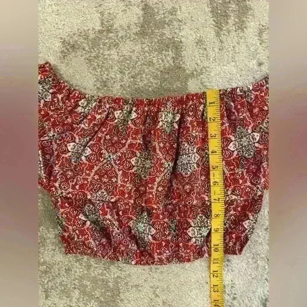 Women’s Red&Blue Hollister Crop Top - Image 5