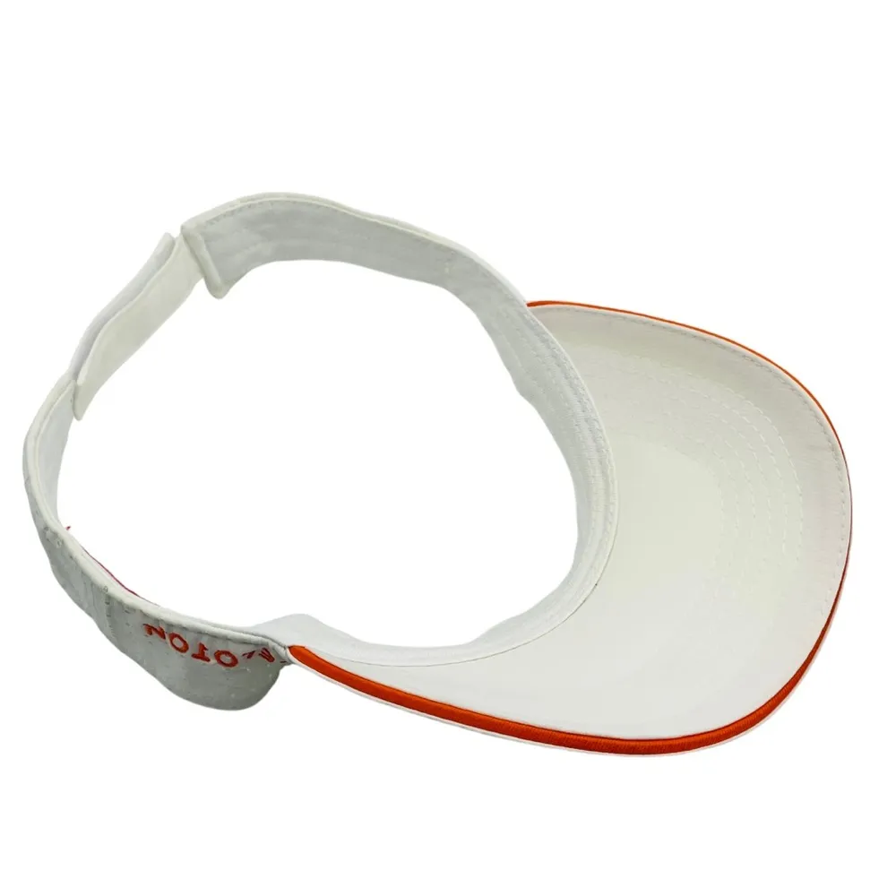 Peloton Unisex Adjustable Visor White Orange - Image 4
