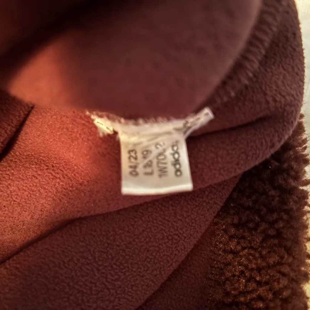 Adidas Brown Fleece Hoodie - Image 5