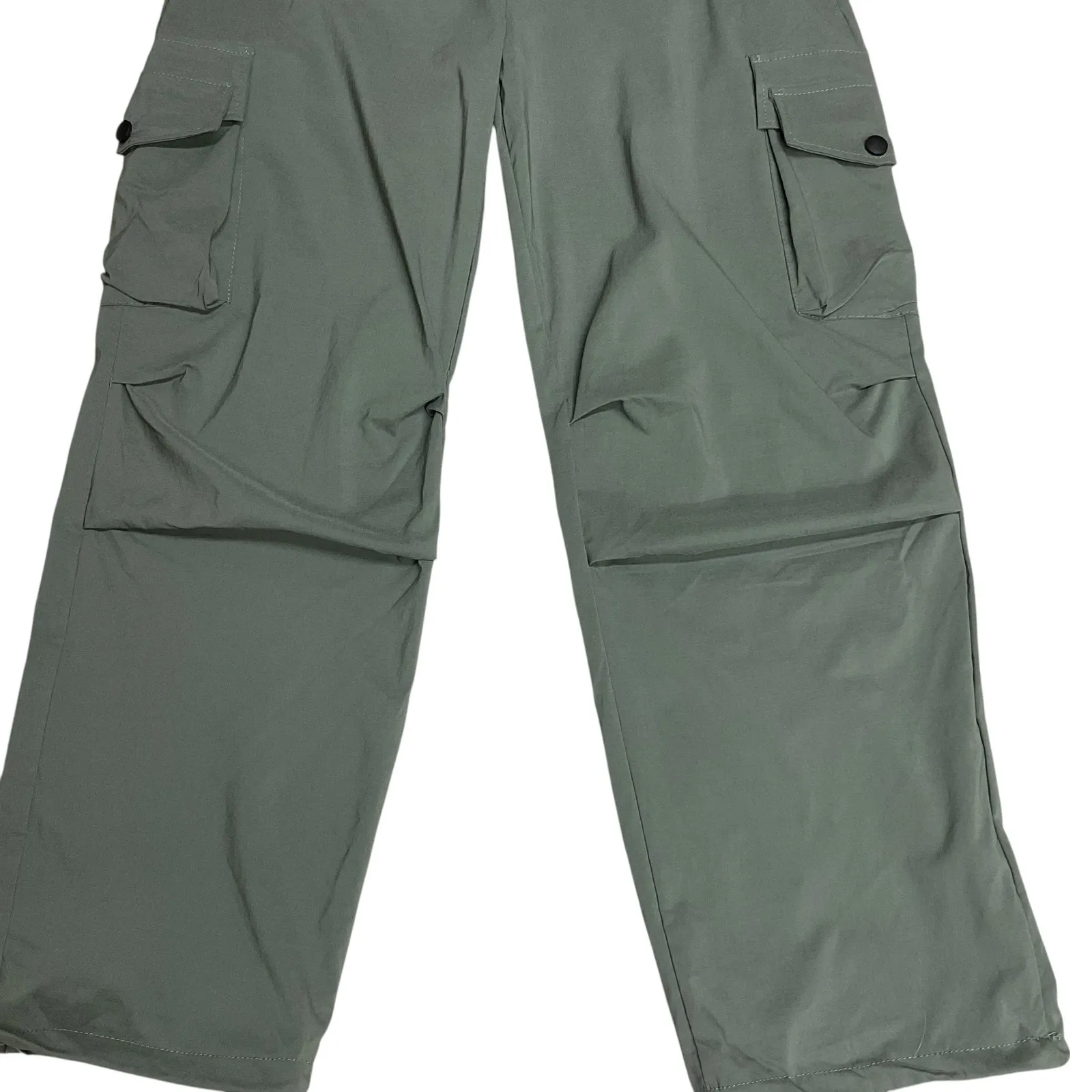 GM Fashion Women's High Rise Casual Utility Jogger Cargo Pants Size Medium NWT Green - Image 2