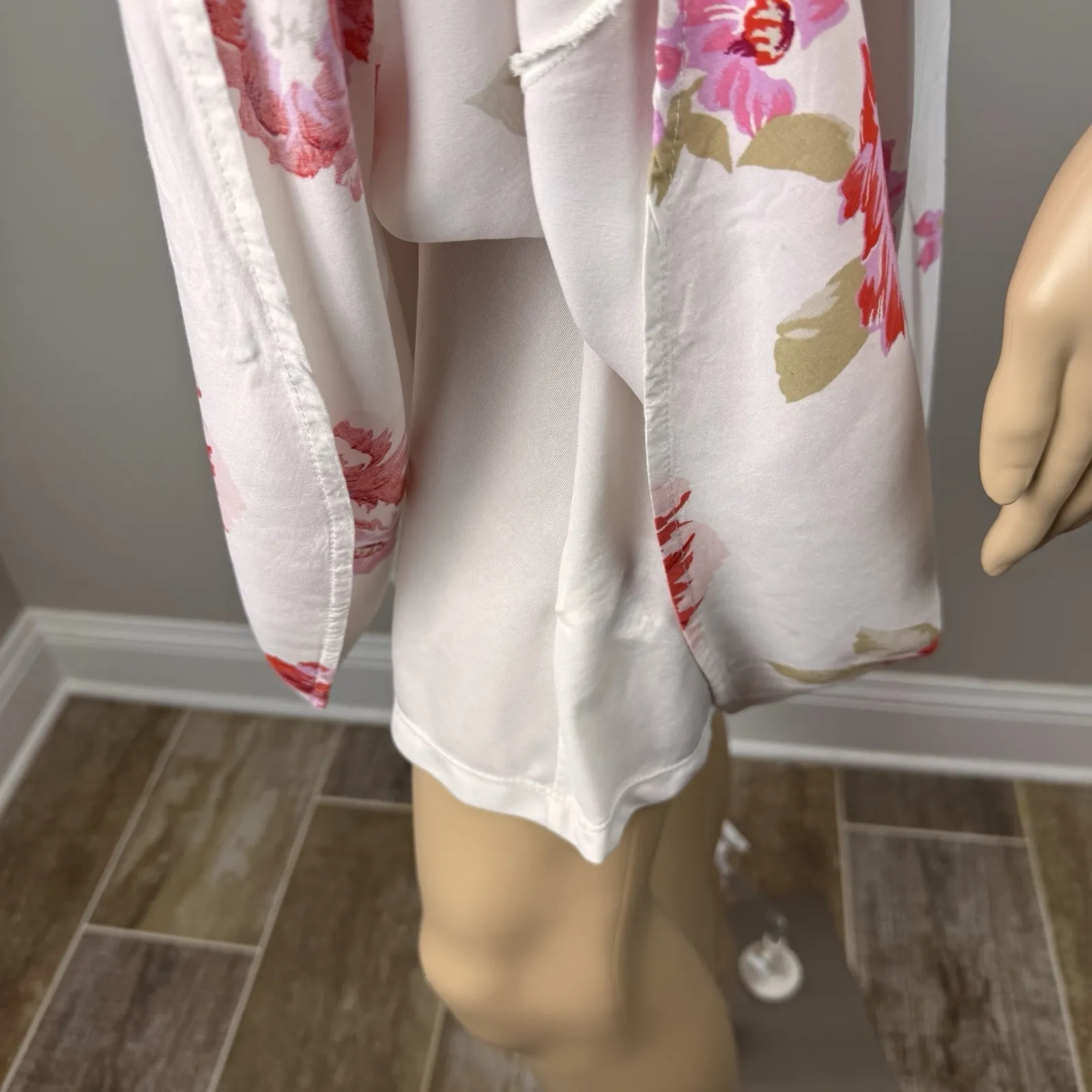 Old Navy Women Smocked Fit & Flare Cami Mini Dress Sz S Floral Summer zip‎ up - Image 12