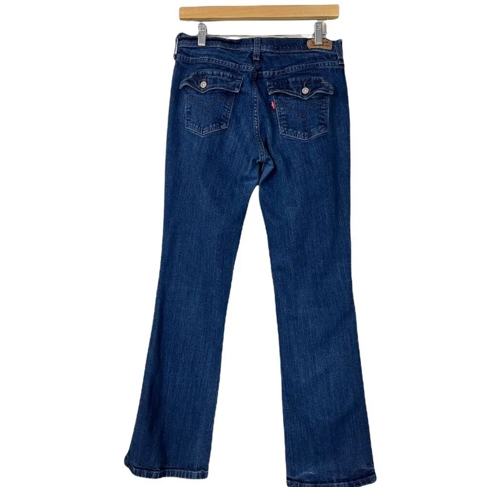 Levi’s 515 Boot Cut Mid Rise Flap Pockets Medium Wash Jeans Women's Size 29/32 - Image 3