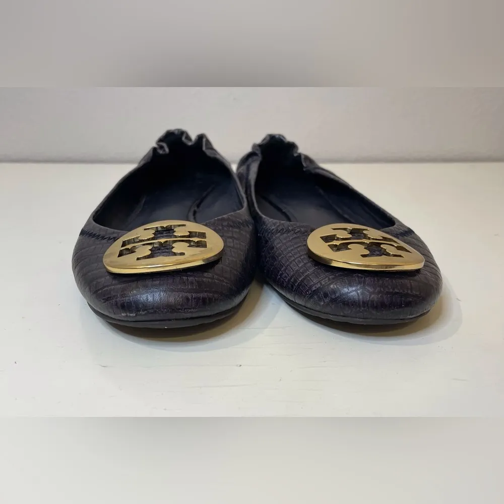 Tory Burch‎ Women’s Python Leather Reva Flats Shoes Size 6 - Image 3