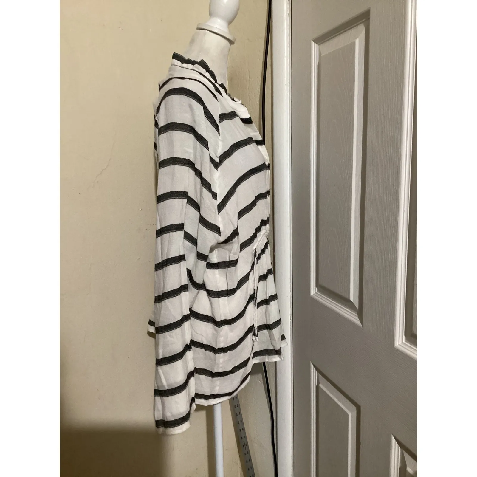 IRO Jeans Striped Button Down Shirt Women's Size 38 - Image 2