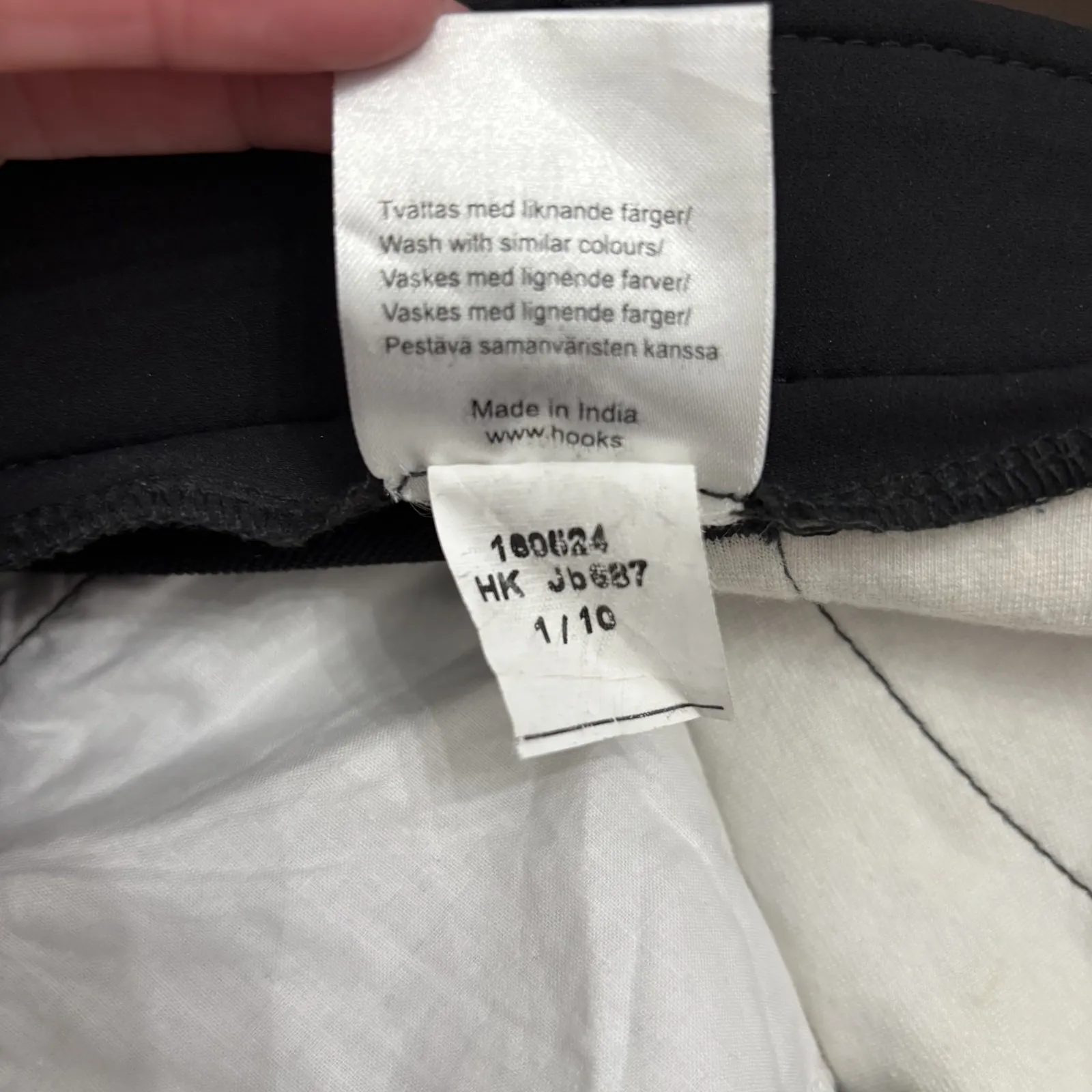 Hooks CRW Riding Breeches Womens 42 EU 8/10 Black Grip Sticky Seat Equestrian - Image 9