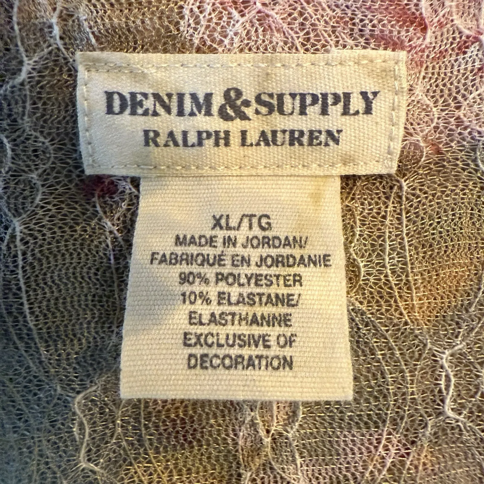Ralph Lauren Denim & Supply Size XL Sheer Top‎ Floral Lace Feminine Fairy Whimsy - Image 6