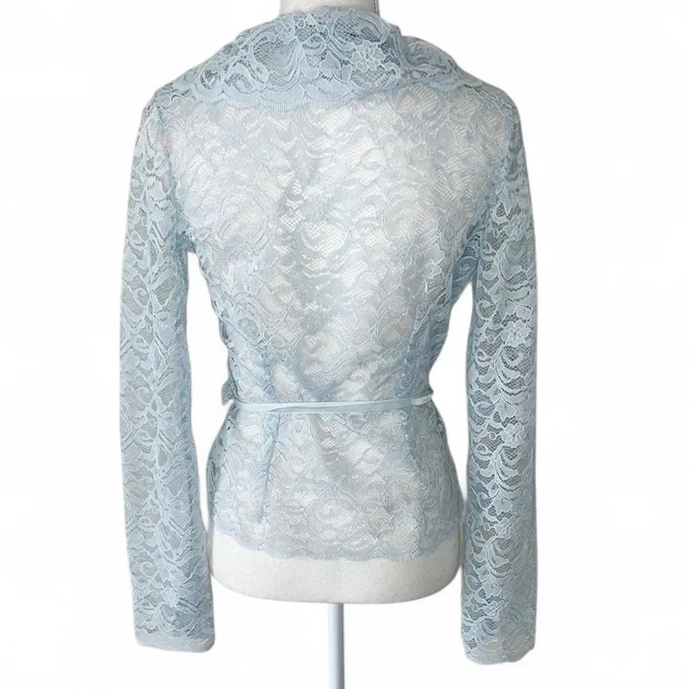 Moda International Lace Top Blue - Image 2