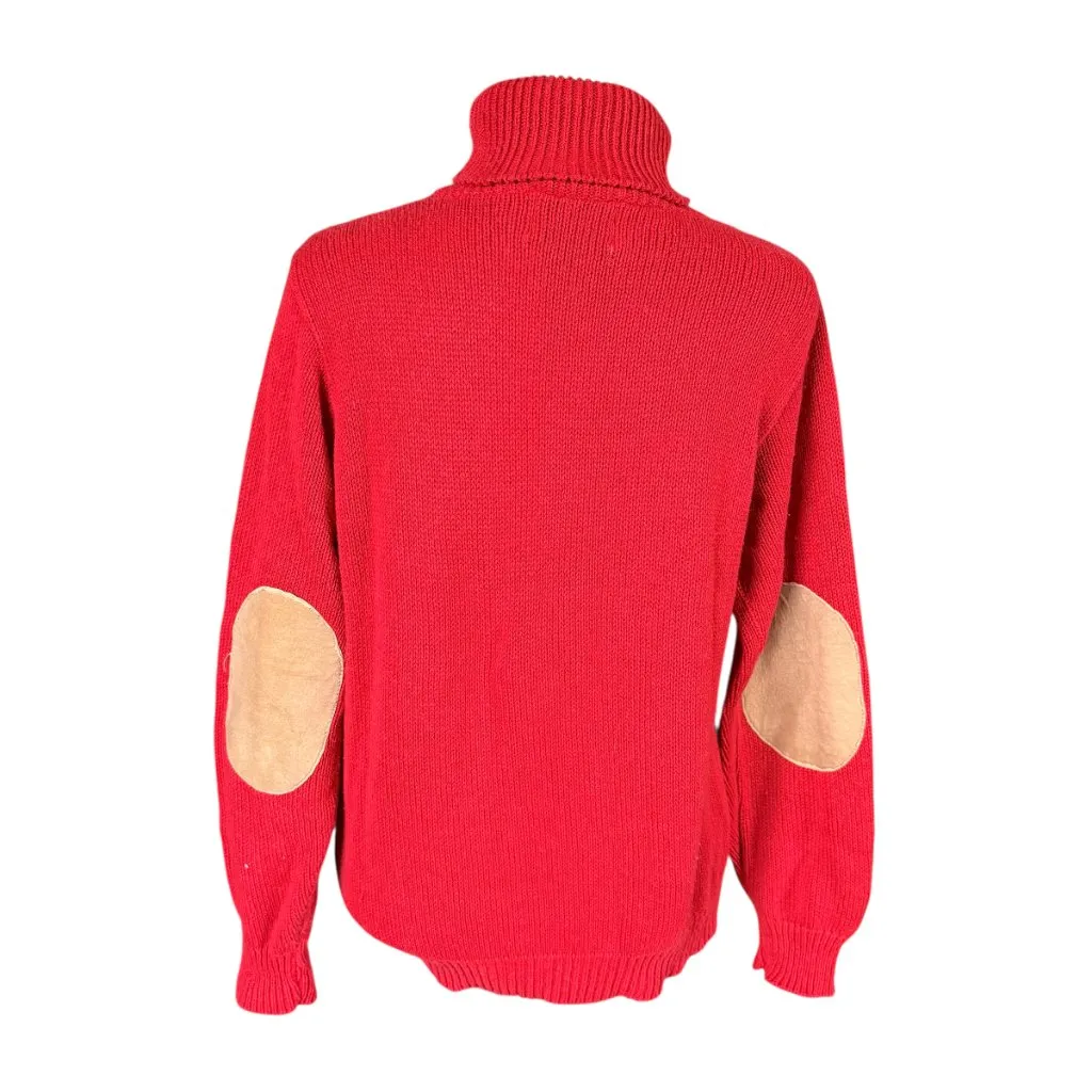 Cambridge red long sleeve pullover turtleneck sweater women's size medium - Image 4
