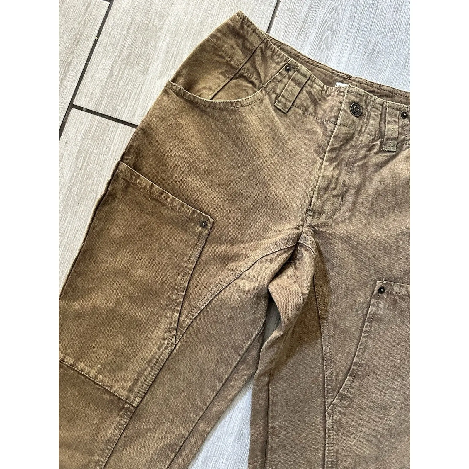 Free People Supersonic Slim Pant Breen Brown Size 0 Womens Barrel Leg Modern - Image 7