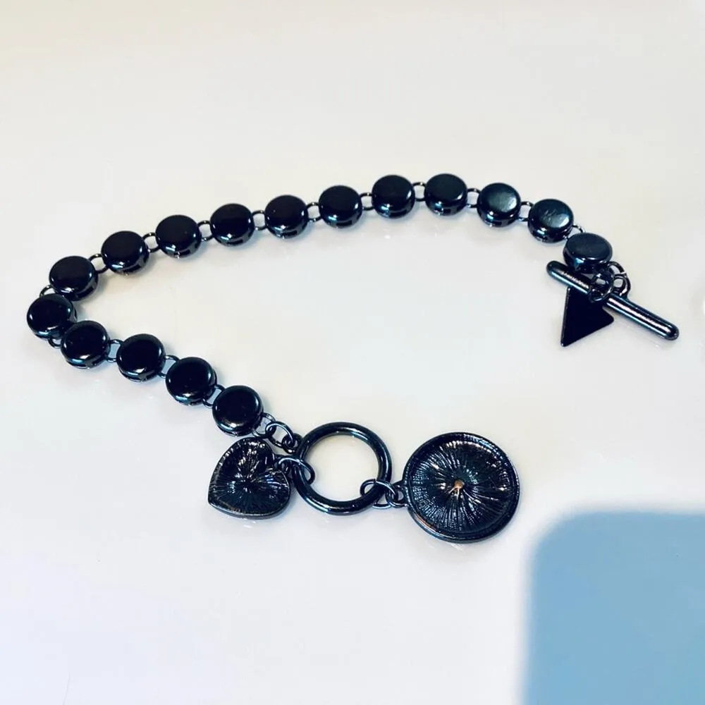 Guess Rhinestone Heart Tag Bracelet - Image 4