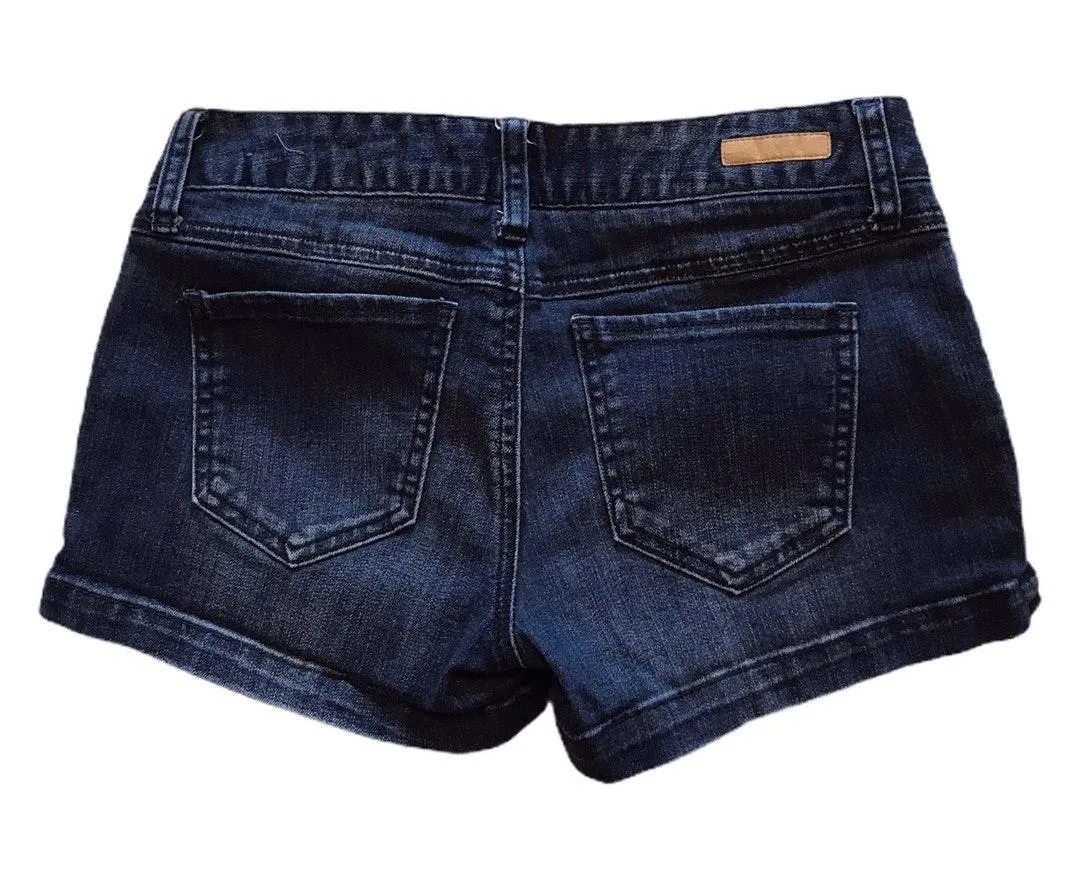 -Blue Jean Shorts-Zipper fly - Image 2