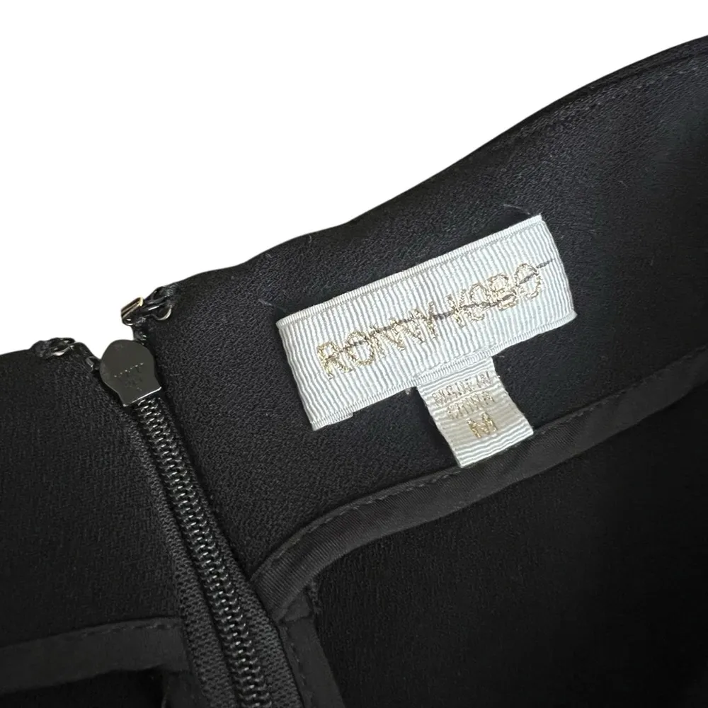 Ronny Kobo Women’s Sero Twist Front Midriff Halter Black Midi Dress Size Medium - Image 6