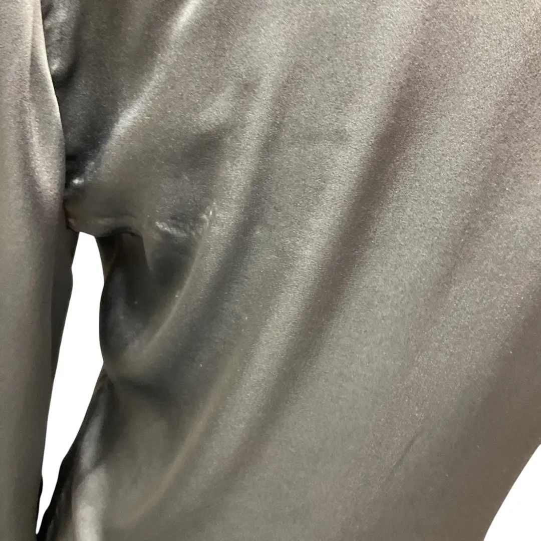 Cinq a sept Jordy Cowlneck 100% Silk Cowl Neck Long Sleeve Casual Blouse Size XS Blue - Image 7