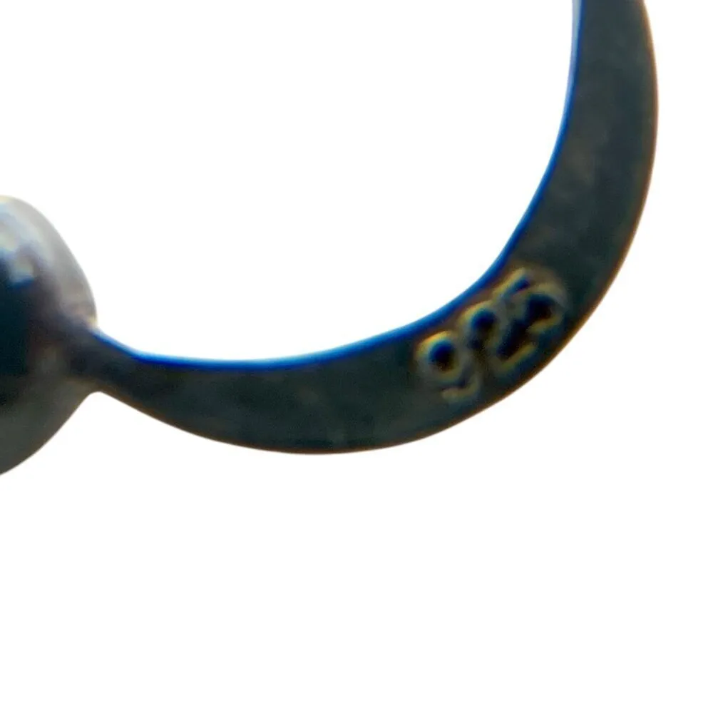 M Italy 925 Anodized Silver‎ Drop Dangle Earrings Classic Basic Elevated Basic Silver - Image 6