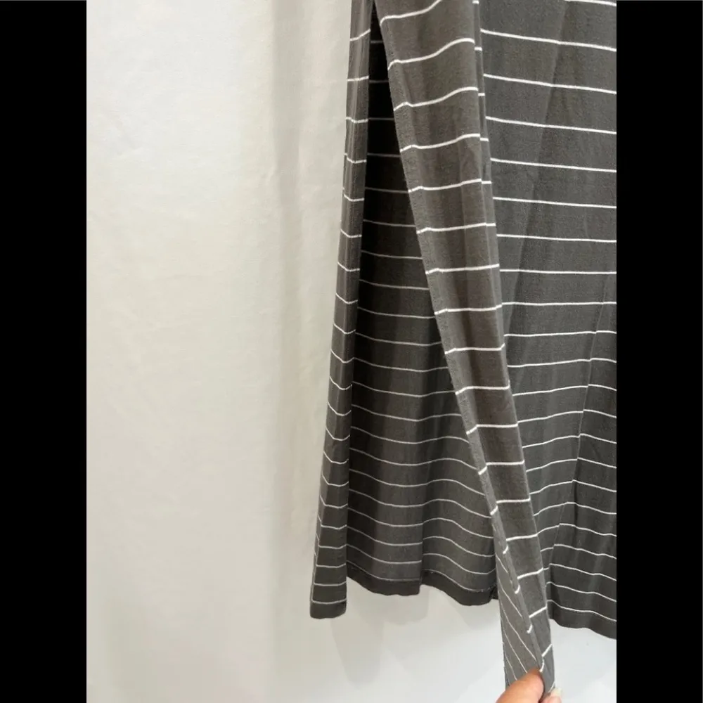 Club Monaco Gray & White Striped Maxi‎ Skirt - Image 3