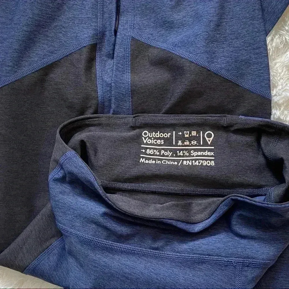 Outdoor Voices Two Tone Leggings Blue Blank - Image 9