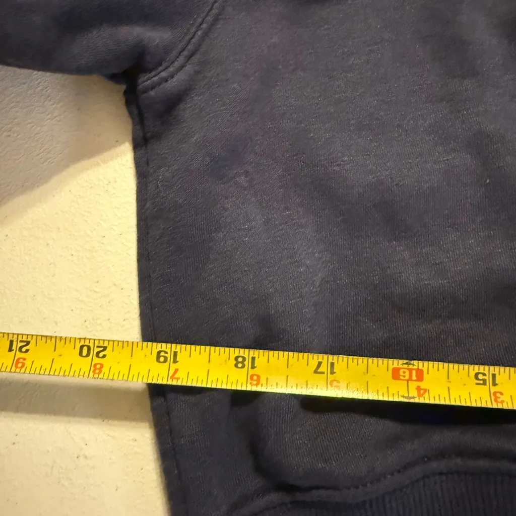 ED HARDY Women Koi Fish Cropped Sweatshirt Pullover Fleece Navy Eclipse Sz Large - Image 5